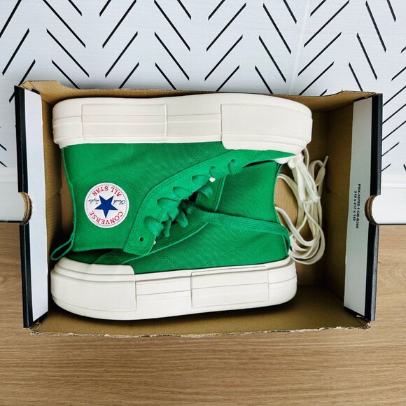 ⭐Converse Ctas Cruise Hi Platform Sz 8.5 Women Shoes Suede Green Sneaker A10239C - Picture 8 of 13